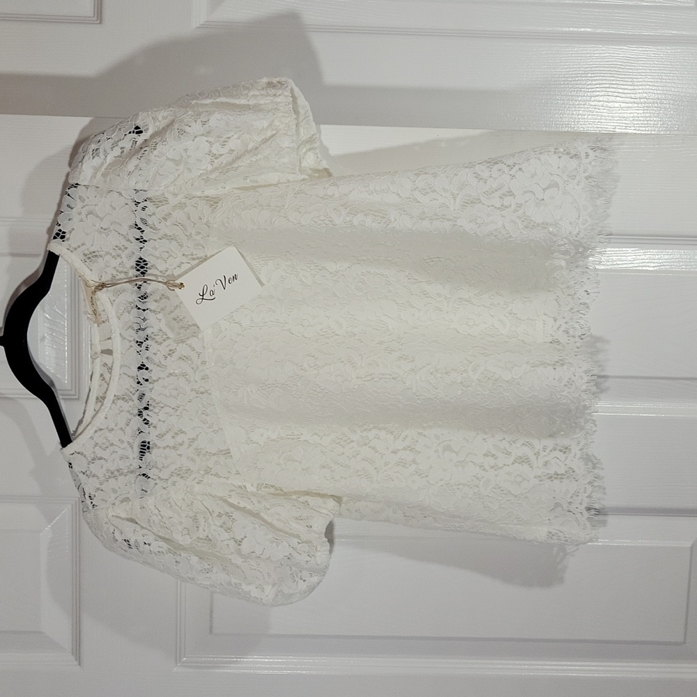 La Ven lace baby doll blouse